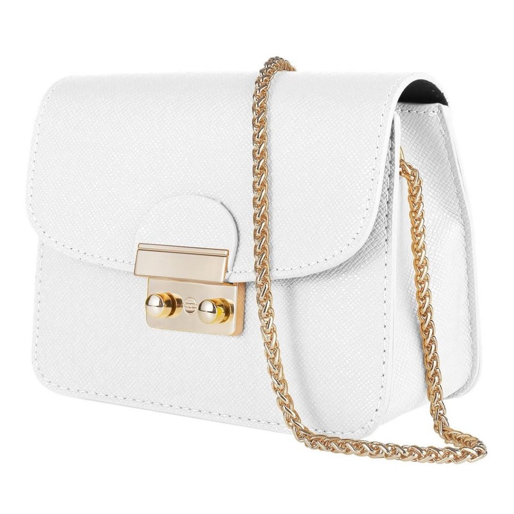 Small Evening Bags for Women Crossbody Bag Chain - White